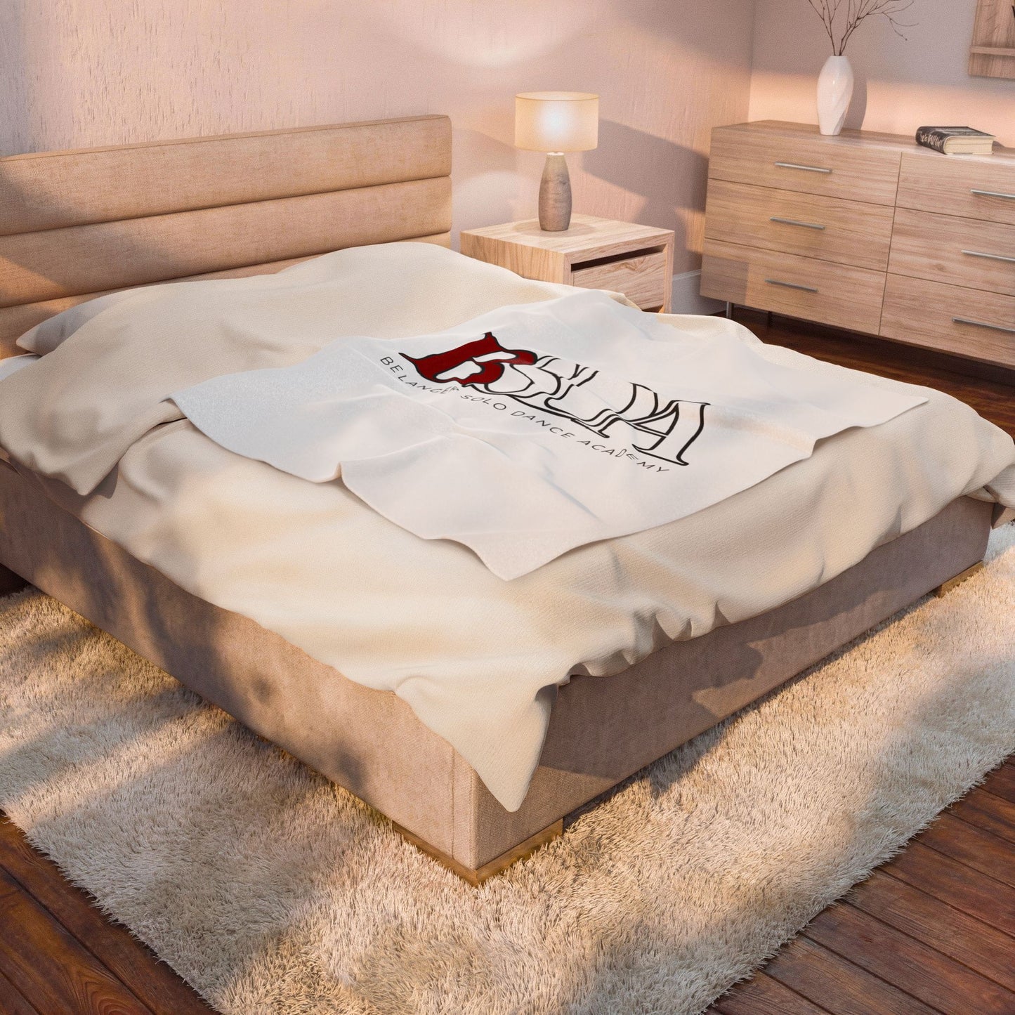 BSDA Velveteen Plush Blanket — Belanger Solo Dance Academy Logo Throw