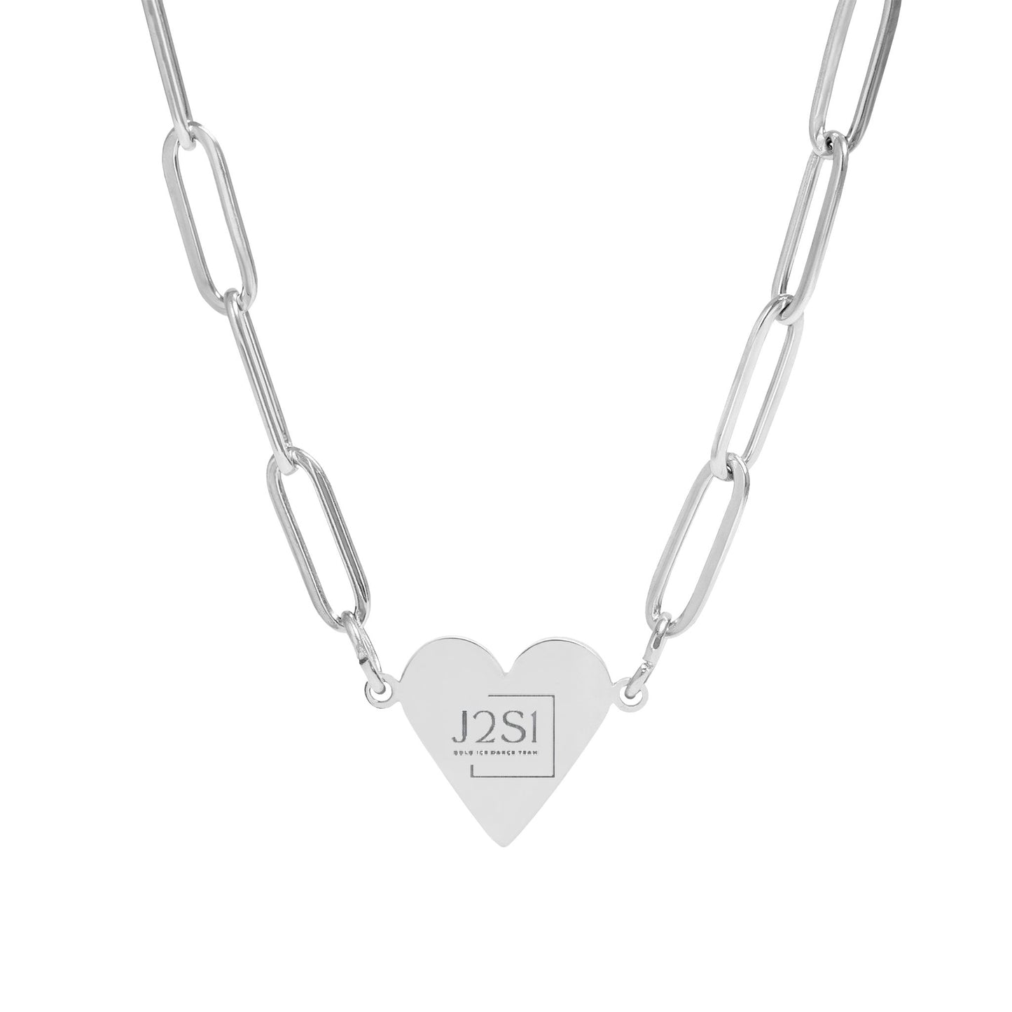 Engravable Paperclip Heart Necklace - Personalized Gold or Rose Pendant