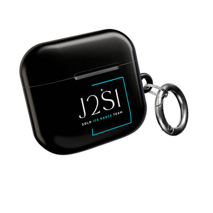 J2SI Dance Team Logo AirPod Case – Protective Black Wireless Earbud Cover