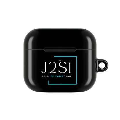 J2SI Dance Team Logo AirPod Case – Protective Black Wireless Earbud Cover