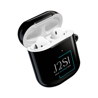 J2SI Dance Team Logo AirPod Case – Protective Black Wireless Earbud Cover
