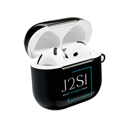 J2SI Dance Team Logo AirPod Case – Protective Black Wireless Earbud Cover