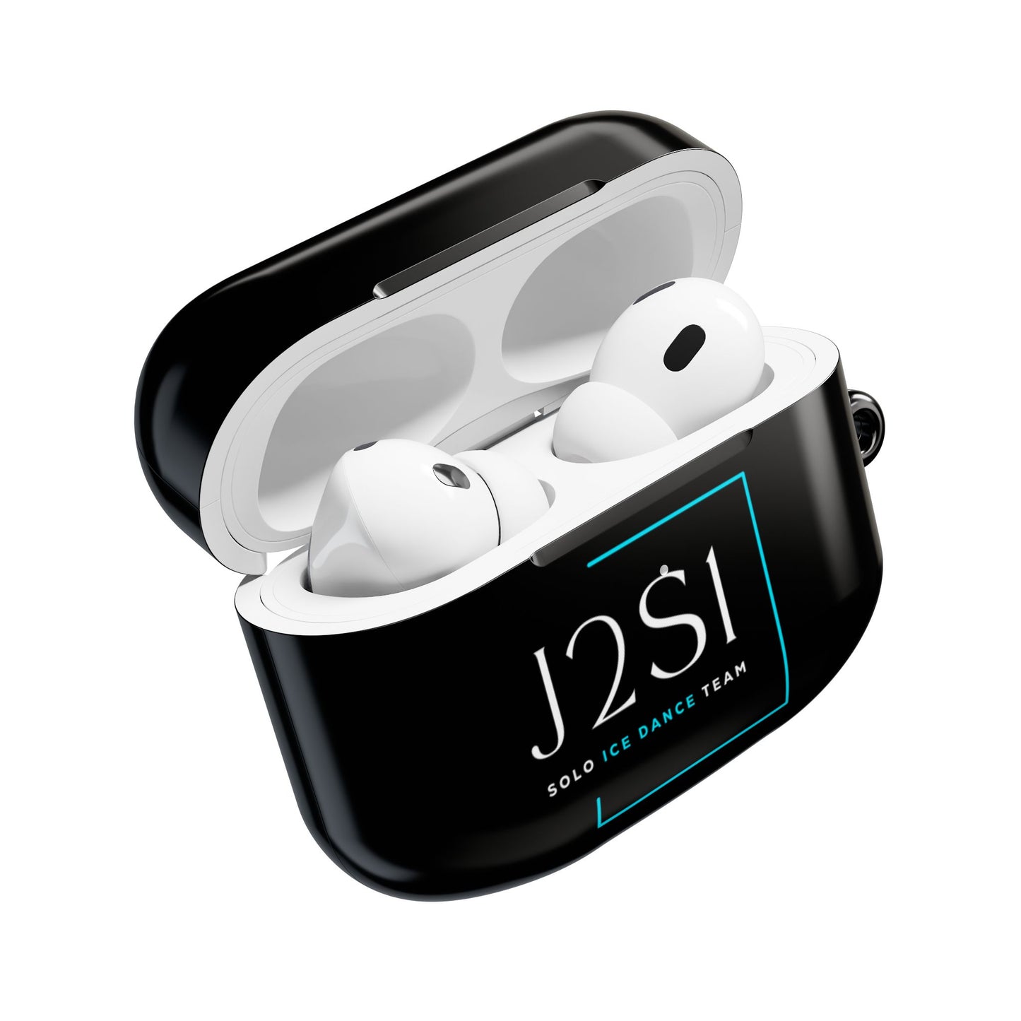 J2SI Dance Team Logo AirPod Case – Protective Black Wireless Earbud Cover