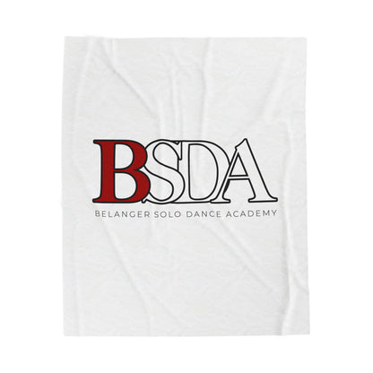BSDA Velveteen Plush Blanket — Belanger Solo Dance Academy Logo Throw