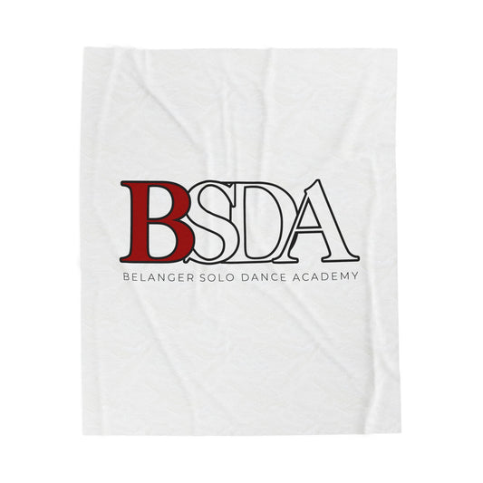 BSDA Velveteen Plush Blanket — Belanger Solo Dance Academy Logo Throw