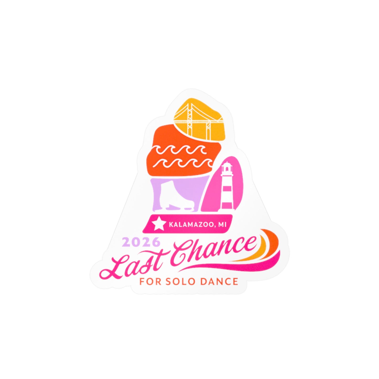 Kiss-Cut Decal — 2026 Last Chance Solo Dance Kalamazoo Sticker