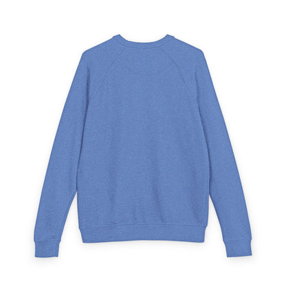 J2SI Logo Crewneck Sweatshirt — Minimalist Teal Accent Raglan Pullover