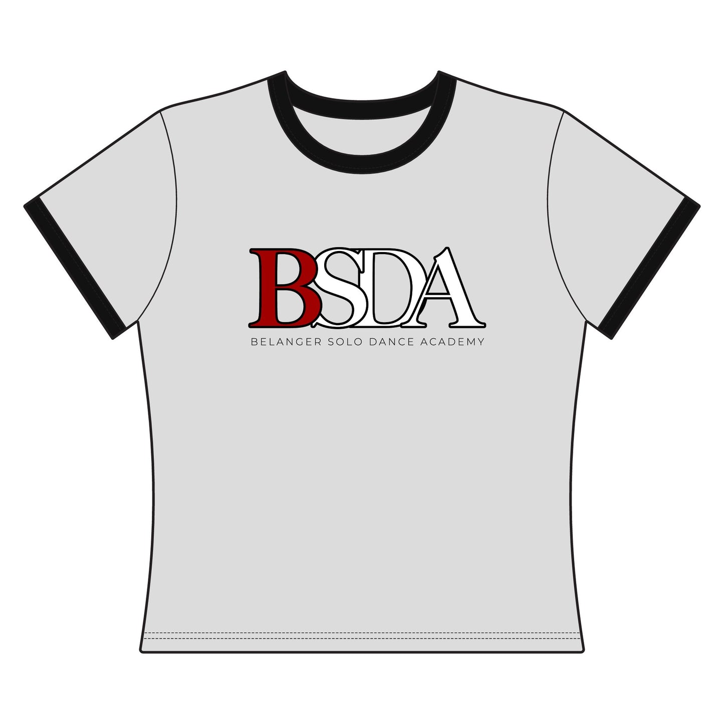 BSDA Dance Academy Women's Ringer Tee — Vintage School Spirit Dance Shirt