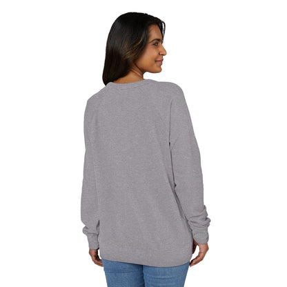 J2SI Logo Crewneck Sweatshirt — Minimalist Teal Accent Raglan Pullover