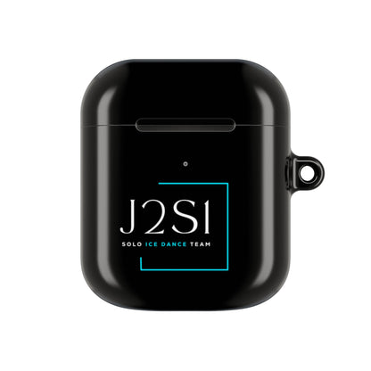 J2SI Dance Team Logo AirPod Case – Protective Black Wireless Earbud Cover