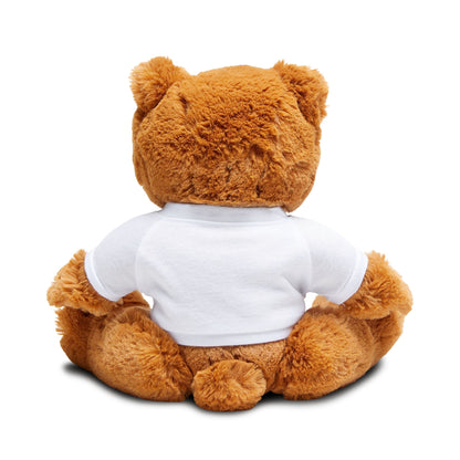 J2S1 Plush Teddy Bear with Personalized T‑Shirt — Cute Bow Tie Stuffed Animal Gift