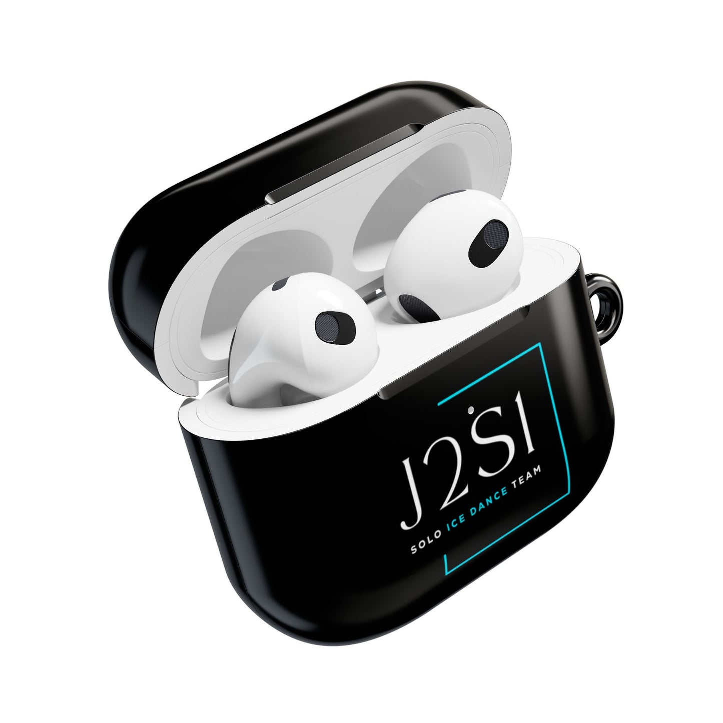 J2SI Dance Team Logo AirPod Case – Protective Black Wireless Earbud Cover