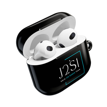J2SI Dance Team Logo AirPod Case – Protective Black Wireless Earbud Cover