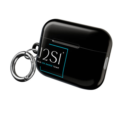 J2SI Dance Team Logo AirPod Case – Protective Black Wireless Earbud Cover
