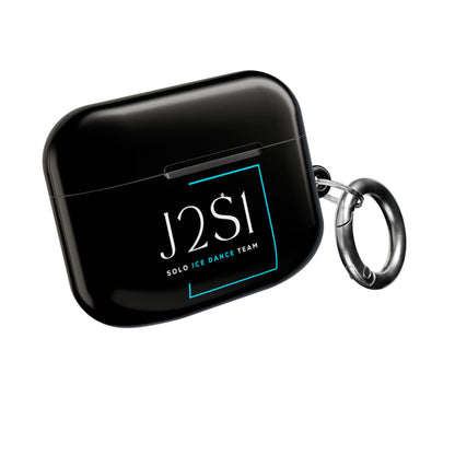 J2SI Dance Team Logo AirPod Case – Protective Black Wireless Earbud Cover