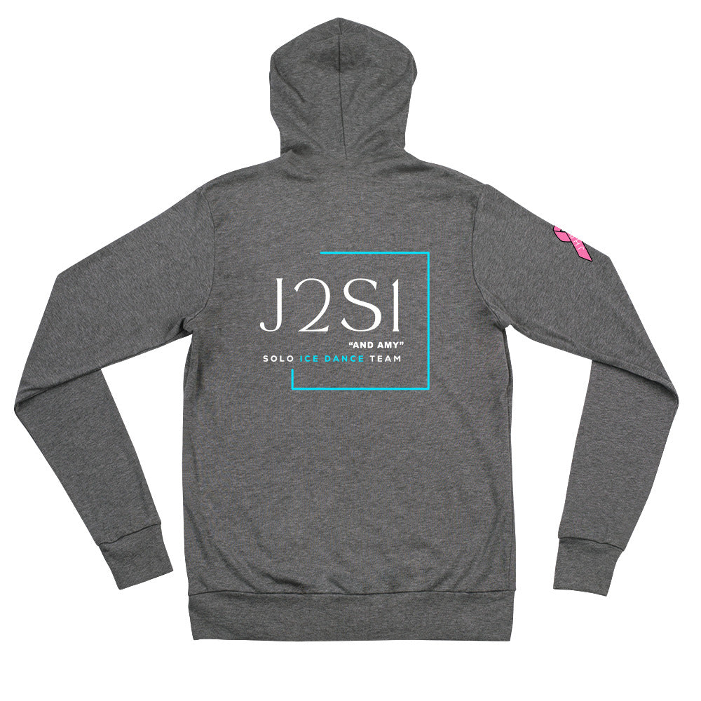 J2S1 "And Amy" Unisex Lightweight zip hoodie JHB Sleeve